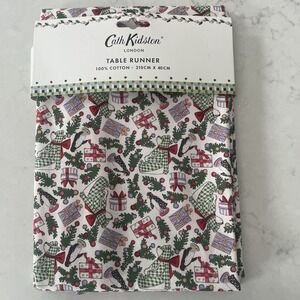 Cath Kidston CK Christmas Ditsy Fabric Whimsical Christmas Table Runner‎ NEW